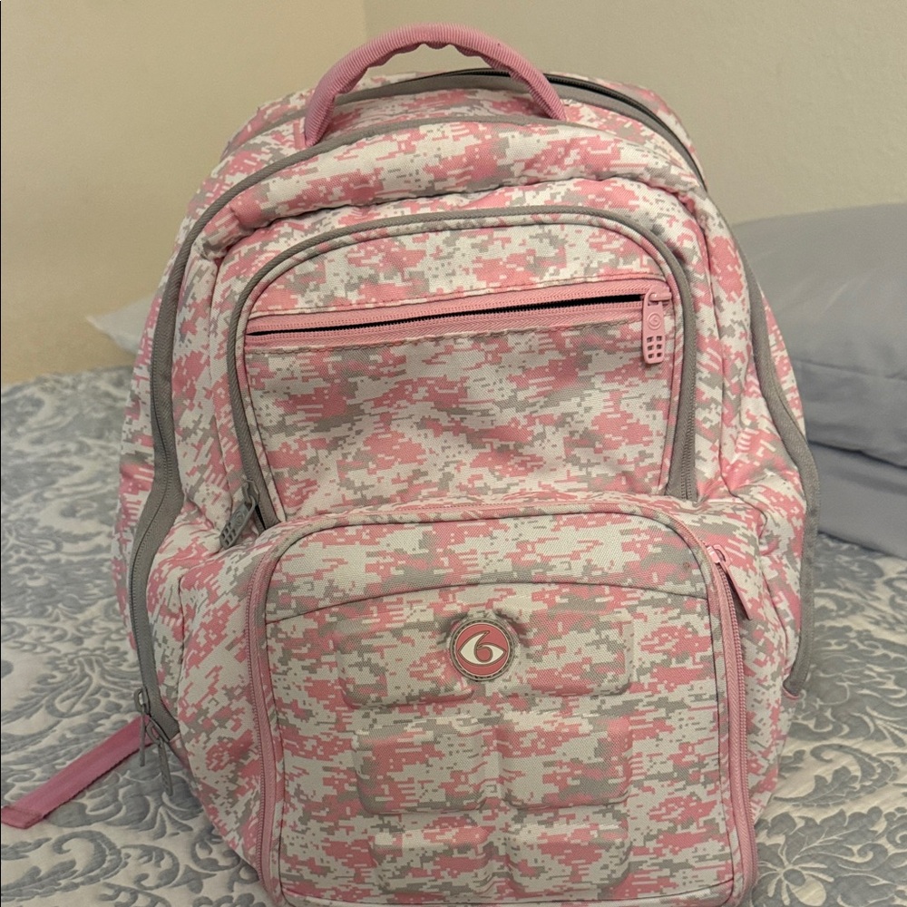 🛑 NOT FOR SALE Digital Camo Pink and Gray Backpack